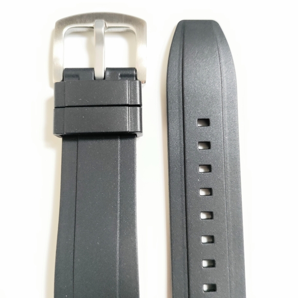 New Black FKM Rubber Diver Watch Strap (The Element Collection) - Picture 4 of 5